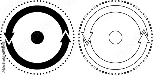 outline silhouette consistency icon set