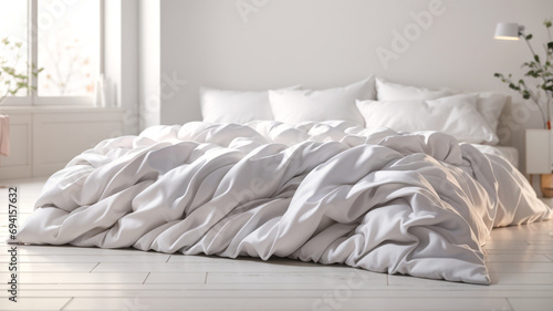 bed with pillows