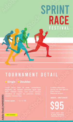 Great elegant colorful vector editable marathon poster background design for your marathon championship event	