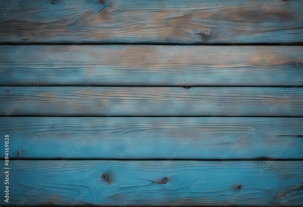 Obraz premium Blue faded painted wooden texture, background and wallpaper stock photoWood - Material, Blue, Backgrounds, Paint, Textured
