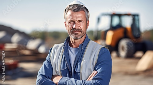 Portrait of male engineer with arms crossed 