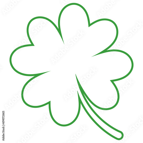 Line flat clover leaves