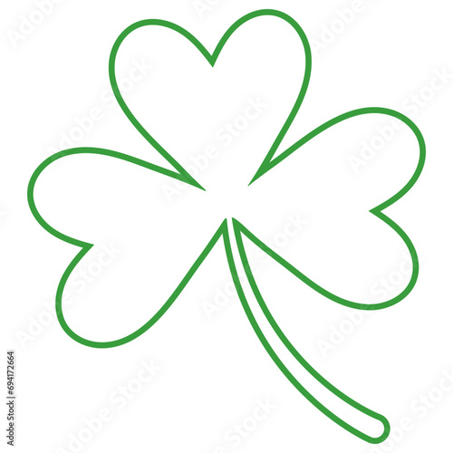 Line flat clover leaves