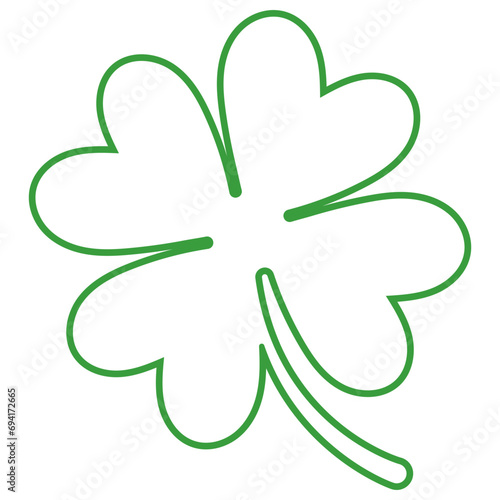 Line flat clover leaves