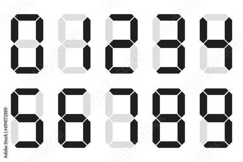 digital numbers, countdown numbers, clock numbers photo