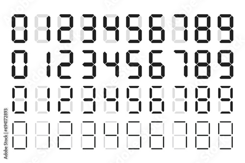 digital numbers, countdown numbers, clock numbers