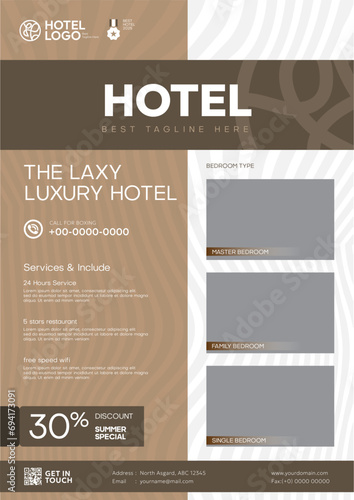 flyer template design for hotel and resort promotions ready to print