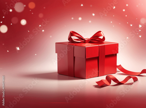 gift box with red ribbon