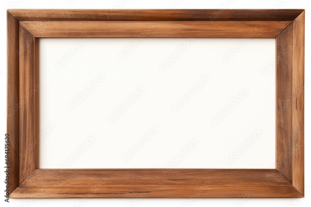 Walnut Wooden horizontal blank photo frame with empty space isolated on white background, landscape frame mock up. Walnut Wooden horizontal blank photo frame with empty space isolated on white background, landscape frame mock up.