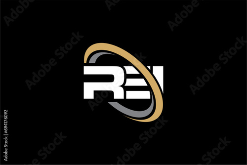 REI creative letter logo design vector icon illustration