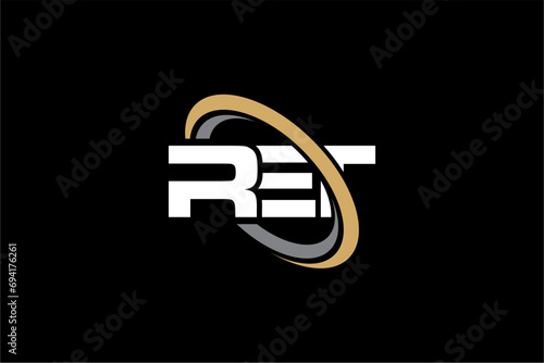 RET creative letter logo design vector icon illustration