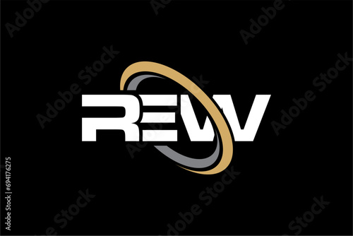 REW creative letter logo design vector icon illustration photo