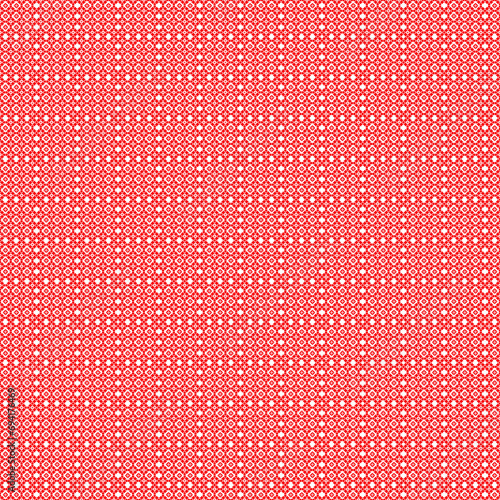 Red seamless pattern. red cross polka dots