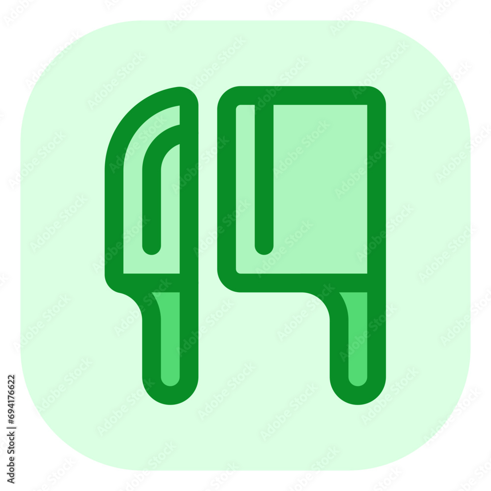 Editable chef knife, cleaver vector icon. Food, restaurant. Part of a big icon set family. Perfect for web and app interfaces, presentations, infographics, etc Editable chef knife, cleaver vector icon. Food, restaurant. Part of a big icon set family. Perfect for web and app interfaces, presentations, infographics, etc