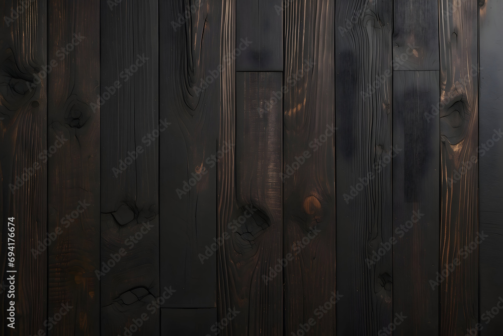 Obraz premium Extreme Vertical Dark Wood Texture Background Generative AI