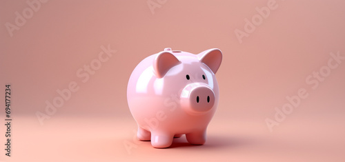 Pink piggy bank for education investment, Generative AI