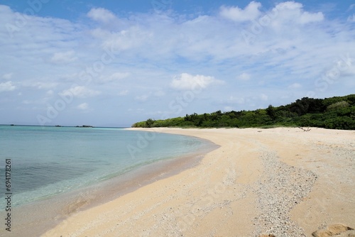 Fototapeta Naklejka Na Ścianę i Meble -  Beach of Grove of pemphis acidula, Hateruma island - Okinawa