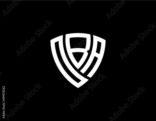 OBA creative letter shield logo design vector icon illustration