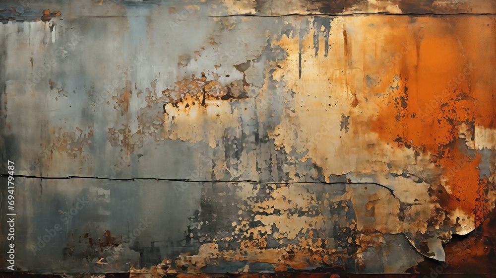 industrial decay, a rich patina of rusted texture over weathered metal. The bold orange tones create a warm, atmospheric backdrop, perfect for contemporary artistic expressions or urban exploration industrial decay, a rich patina of rusted texture over weathered metal. The bold orange tones create a warm, atmospheric backdrop, perfect for contemporary artistic expressions or urban exploration