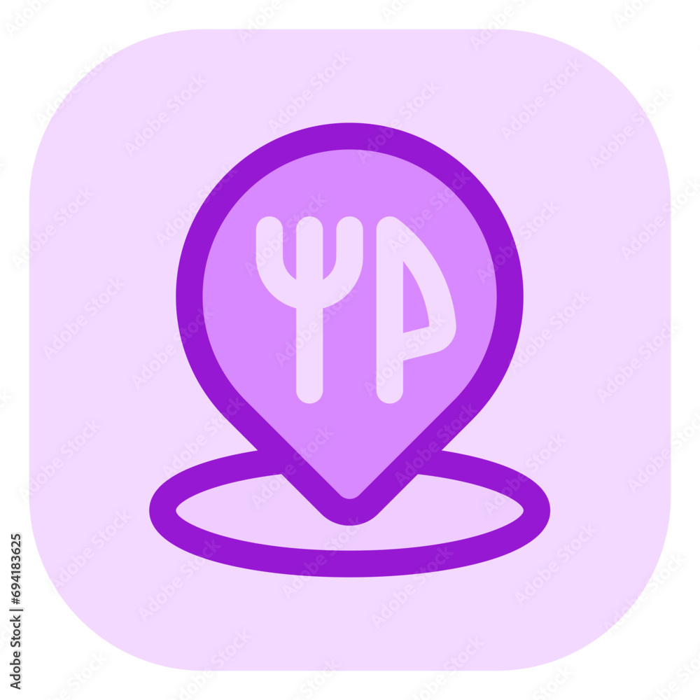 Editable restaurant location vector icon. Part of a big icon set family. Perfect for web and app interfaces, presentations, infographics, etc Editable restaurant location vector icon. Part of a big icon set family. Perfect for web and app interfaces, presentations, infographics, etc