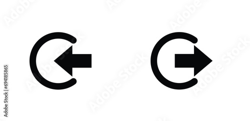 icon login logout black outline for web site design 
and mobile dark mode apps 
Vector illustration on a white background