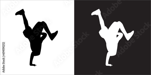 llustration vector graphics of breakdance icon photo