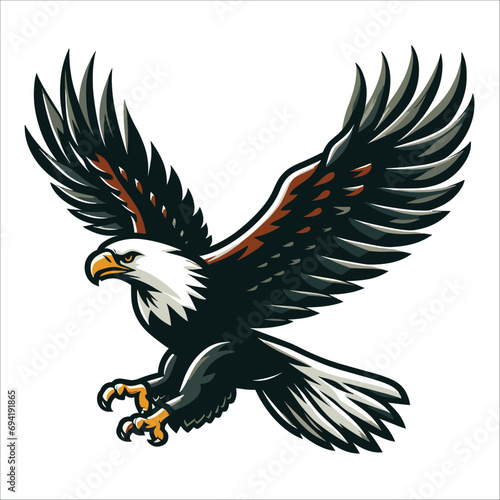 eagle in flight   vector illustration   eagle vector 