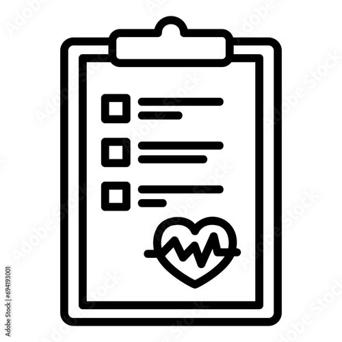 diagnose outline icon