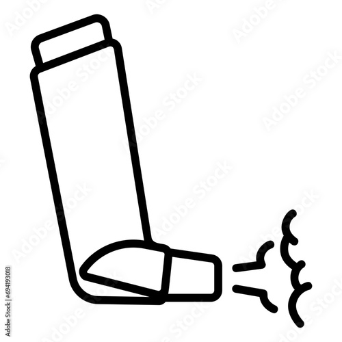 inhaler outline icon