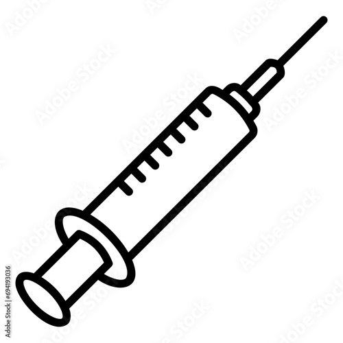syringe outline icon photo
