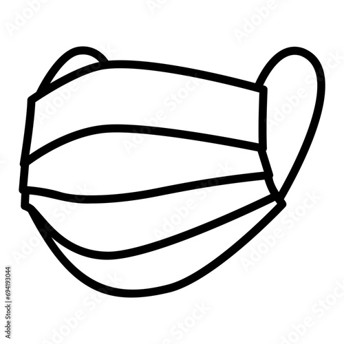 medical mask outline icon
