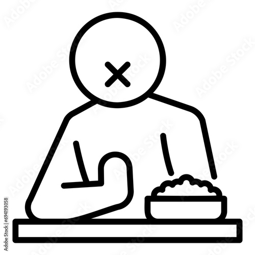 anorexia outline icon