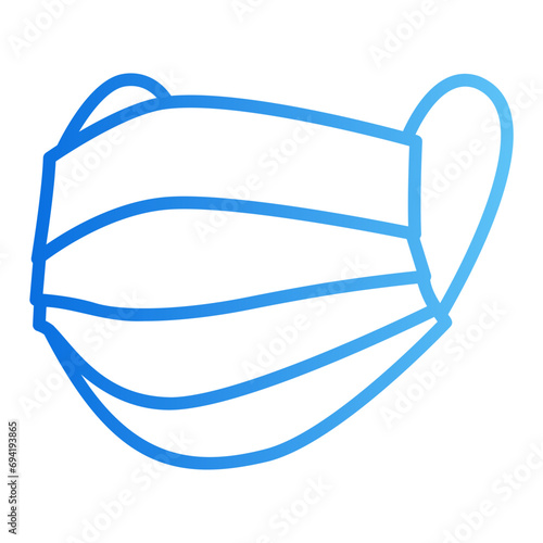 medical mask gradient icon