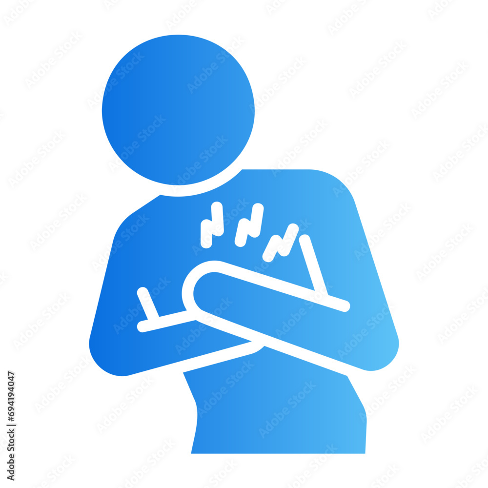 chest pain gradient icon chest pain gradient icon