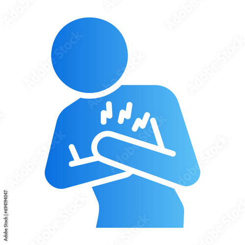 chest pain gradient icon