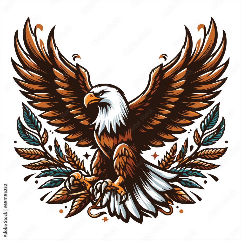 Flying Eagle Vector Design Stock Vector Adobe Stock