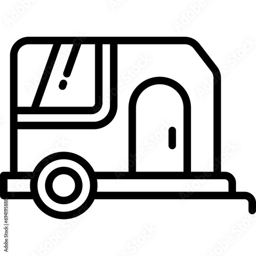 caravan icon. vector line icon for your website, mobile, presentation, and logo design.