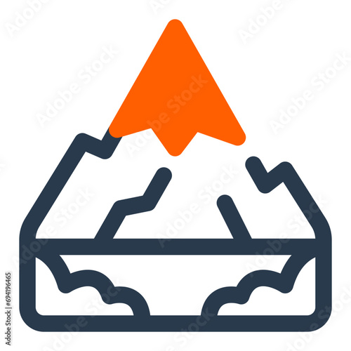 Towering Mountain Icon for Alpine Grandeur