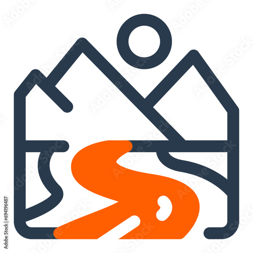 Serene River Icon for Flowing Waters