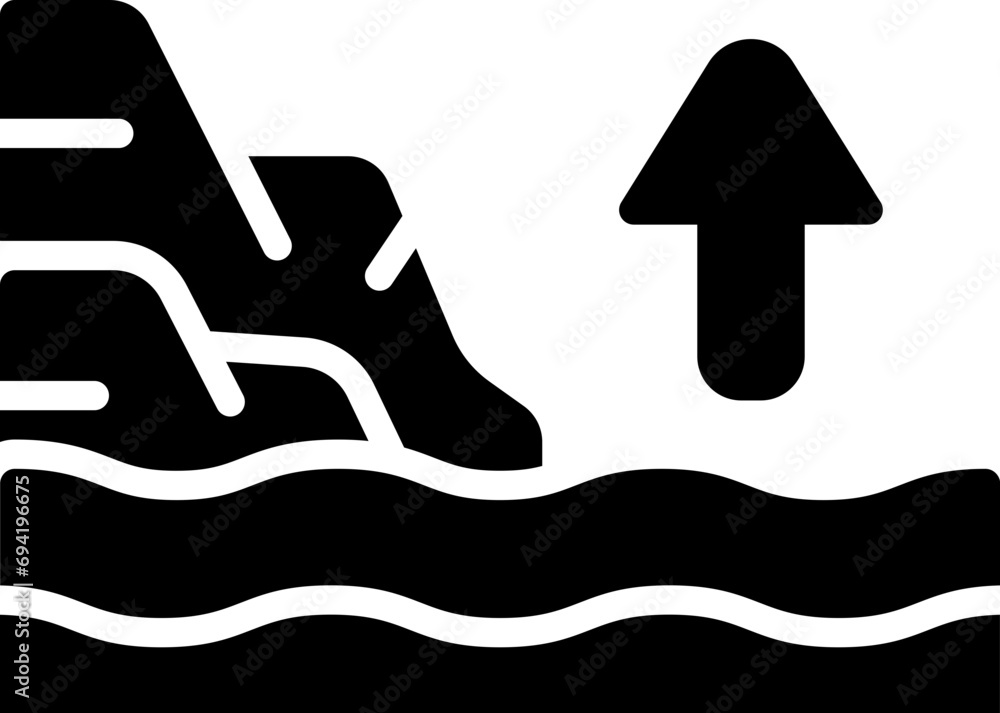 sea level icon. vector glyph icon for your website, mobile, presentation, and logo design. sea level icon. vector glyph icon for your website, mobile, presentation, and logo design.