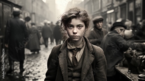 Old black and white street photographs from the Victorian era