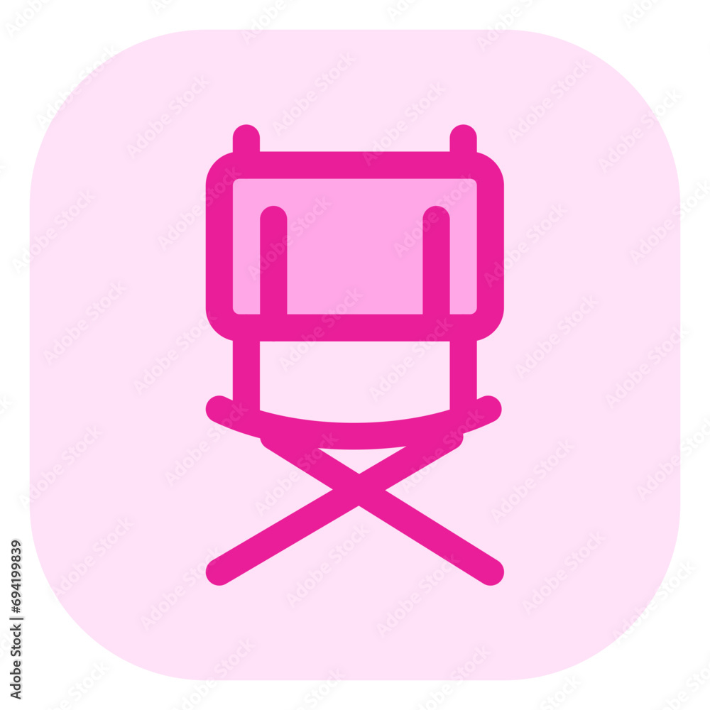 Editable outdoor, foldable, camping chair vector icon. Part of a big icon set family. Perfect for web and app interfaces, presentations, infographics, etc Editable outdoor, foldable, camping chair vector icon. Part of a big icon set family. Perfect for web and app interfaces, presentations, infographics, etc