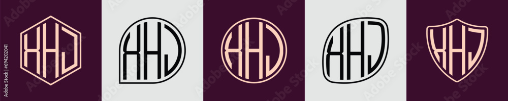 Creative simple Initial Monogram XHJ Logo Designs. Creative simple Initial Monogram XHJ Logo Designs.