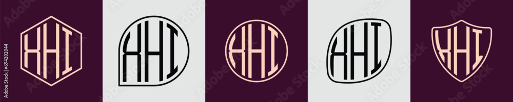 Creative simple Initial Monogram XHI Logo Designs. Creative simple Initial Monogram XHI Logo Designs.