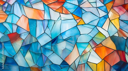 Abstract Stained Glass Artwork