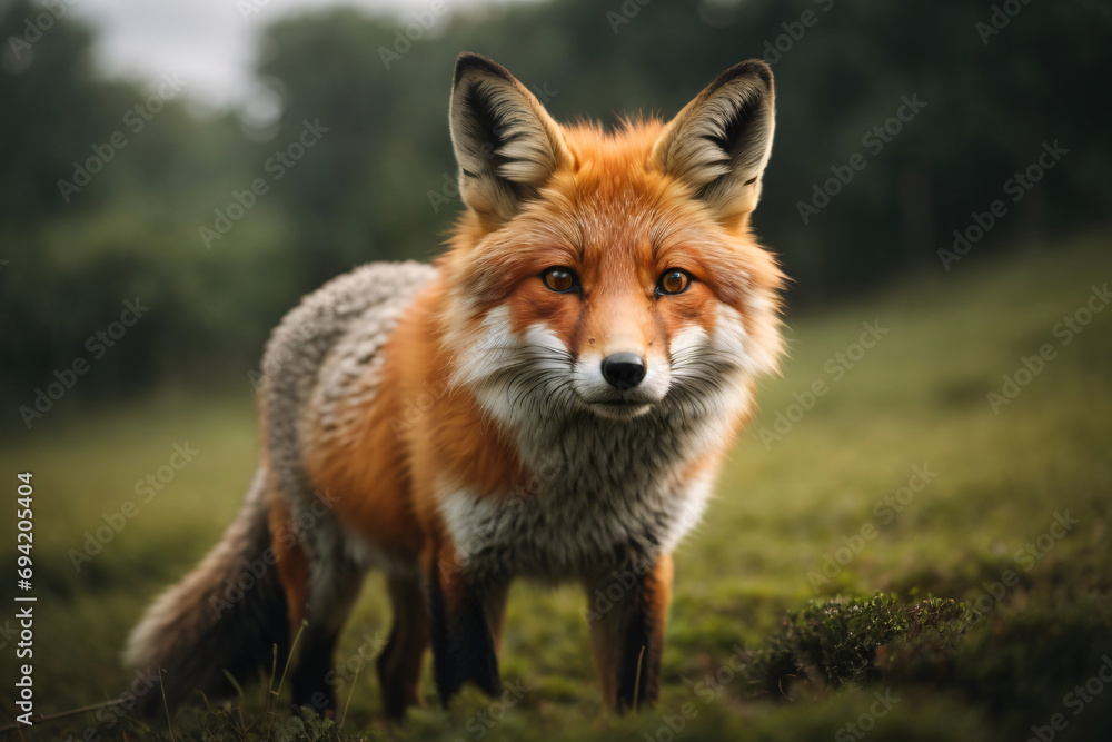 a fox in the middle of the forest a fox in the middle of the forest