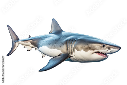 great white shark isolated transparent background