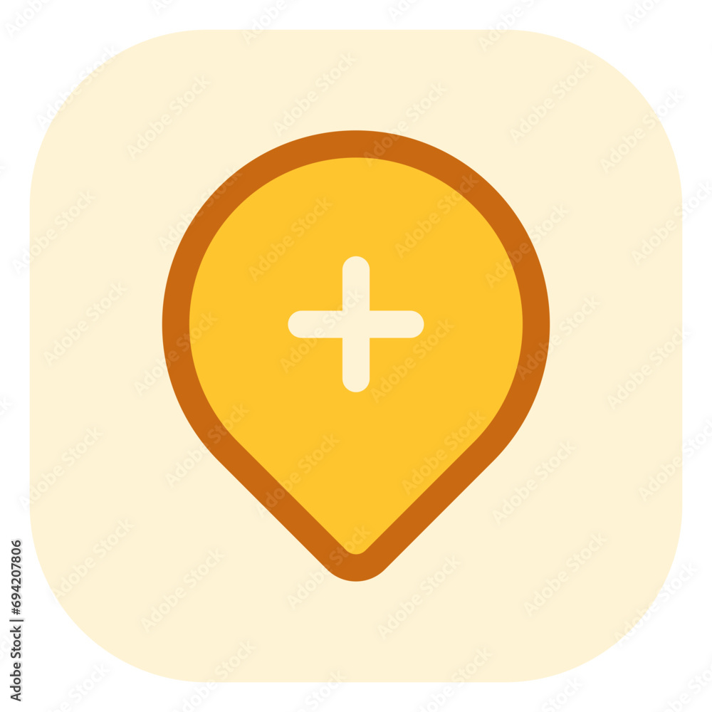 Fototapeta premium Editable add location vector icon. Map, location, navigation. Part of a big icon set family. Perfect for web and app interfaces, presentations, infographics, etc