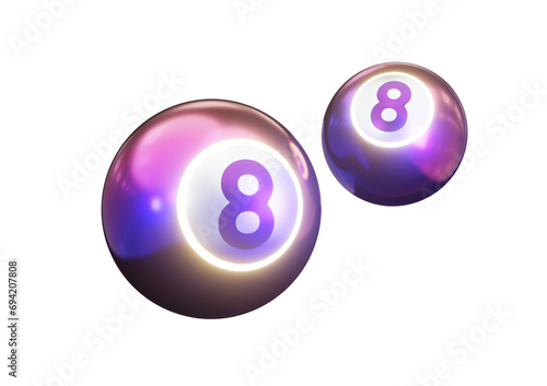 pool ball isolated on transparent background