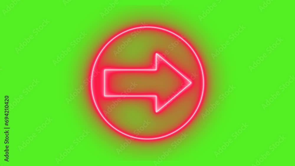 Arrow animation neon glowing on a green background.4K video. Cartoon animation.High resolution video. Arrow animation neon glowing on a green background.4K video. Cartoon animation.High resolution video.